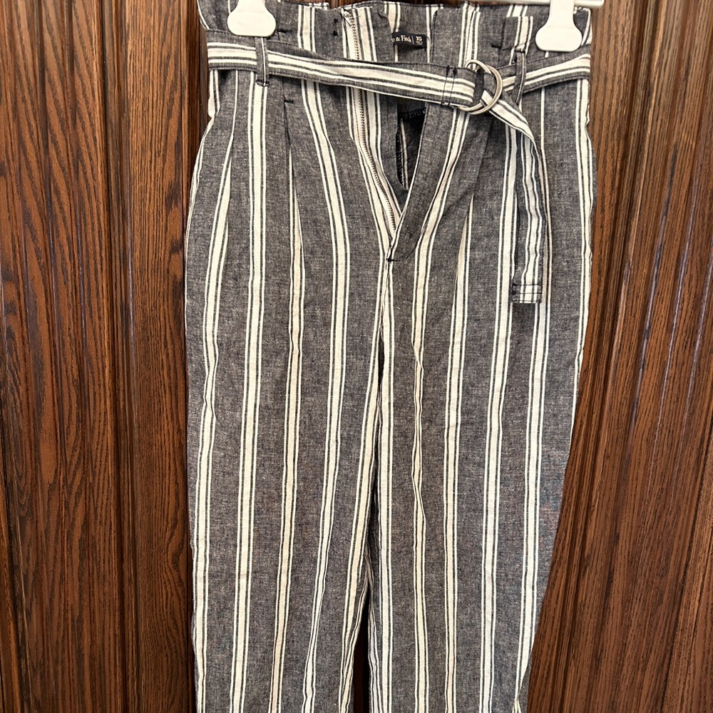 Abercrombie & Fitch Sz XS cotton linen blend high waist pants